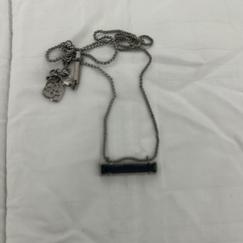 Kendra Scott Black Bar Necklace